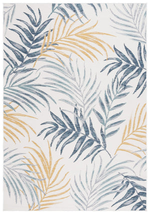 Safavieh Sunrise 670 Flatweave Indoor / Outdoor Rug Ivory / Blue Gold 8' x 10'