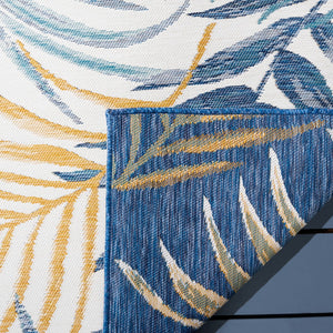 Safavieh Sunrise 670 Flatweave Indoor / Outdoor Rug Ivory / Blue Gold 8' x 10'