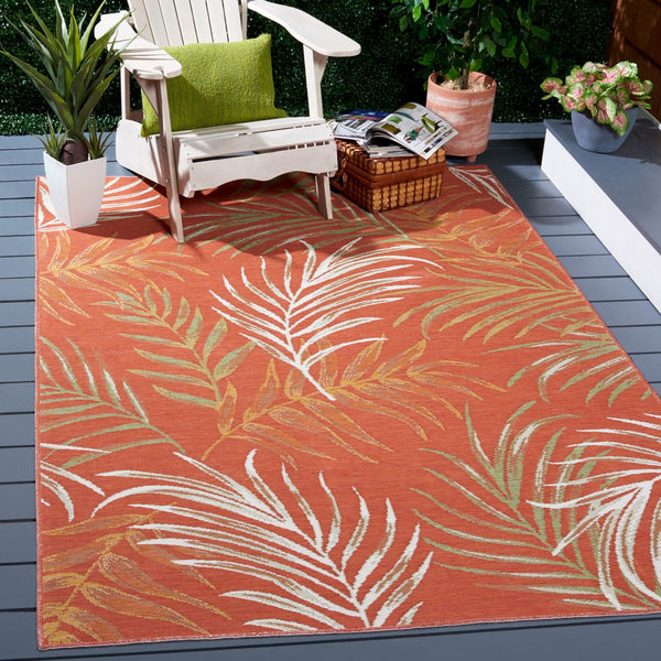 Safavieh Sunrise 670 Flatweave Indoor / Outdoor Rug Ivory / Rust Sage 8' x 10'