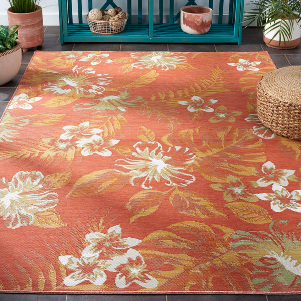 Safavieh Sunrise 671 Flatweave Indoor / Outdoor Rug Ivory / Rust Sage 8' x 10'