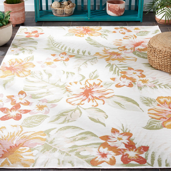 Safavieh Sunrise 671 Flatweave Indoor / Outdoor Rug Ivory / Rust Sage 8' x 10'