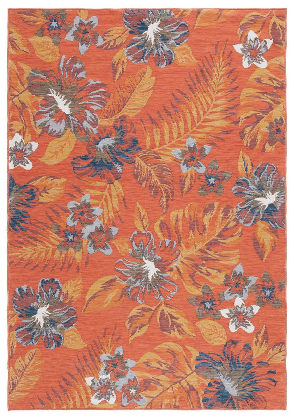 Safavieh Sunrise 671 Flatweave Indoor / Outdoor Rug Ivory / Rust Blue 8' x 10'