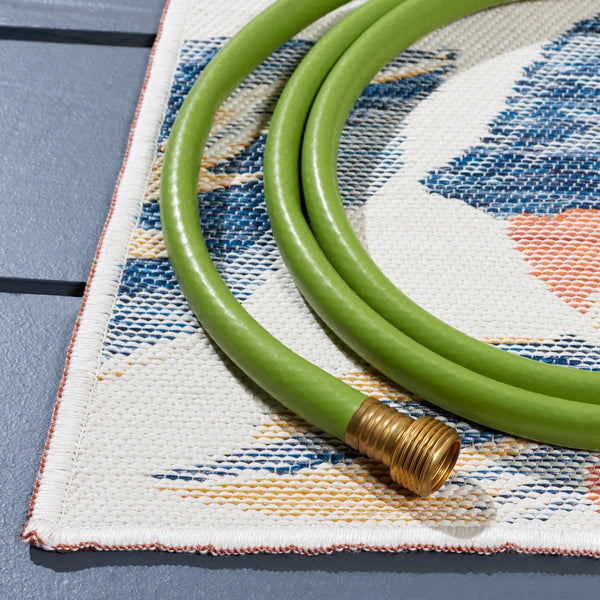 Safavieh Sunrise 671 Flatweave Indoor / Outdoor Rug Ivory / Rust Blue 8' x 10'