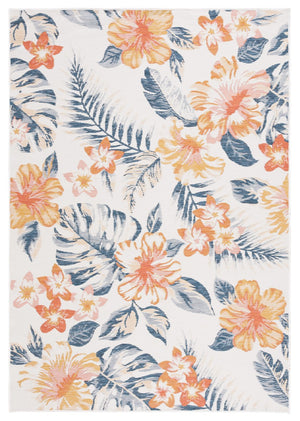 Safavieh Sunrise 671 Flatweave Indoor / Outdoor Rug Ivory / Rust Blue 8' x 10'