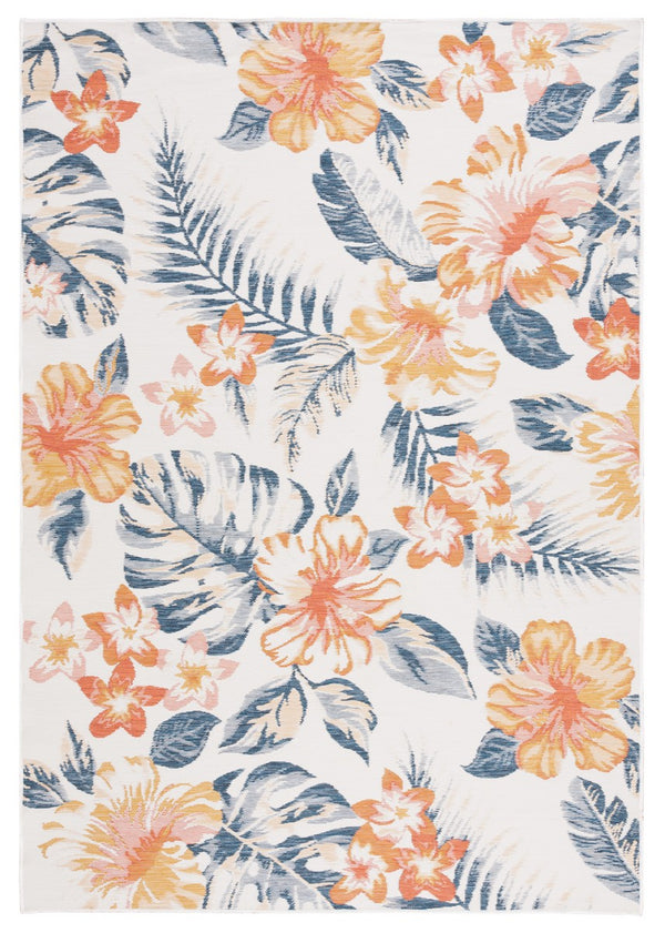 Safavieh Sunrise 671 Flatweave Indoor / Outdoor Rug Ivory / Rust Blue 8' x 10'