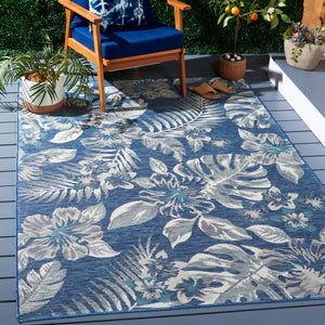 Safavieh Sunrise 671 Flatweave Indoor / Outdoor Rug Ivory / Blue Grey 8' x 10'