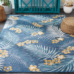 Safavieh Sunrise 675 Flatweave Indoor / Outdoor Rug Ivory / Blue Gold 8' x 10'