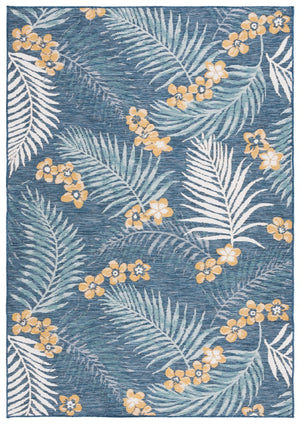 Safavieh Sunrise 675 Flatweave Indoor / Outdoor Rug Ivory / Blue Gold 8' x 10'