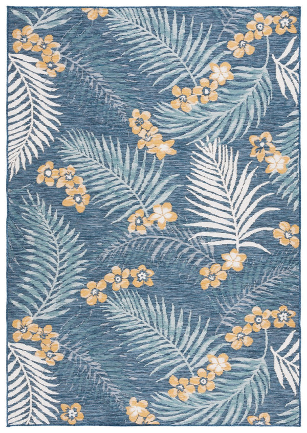 Safavieh Sunrise 675 Flatweave Indoor / Outdoor Rug Ivory / Blue Gold 8' x 10'