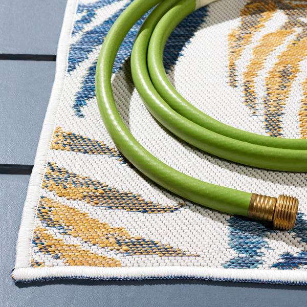 Safavieh Sunrise 675 Flatweave Indoor / Outdoor Rug Ivory / Blue Gold 8' x 10'