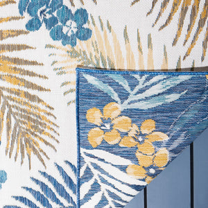 Safavieh Sunrise 675 Flatweave Indoor / Outdoor Rug Ivory / Blue Gold 8' x 10'