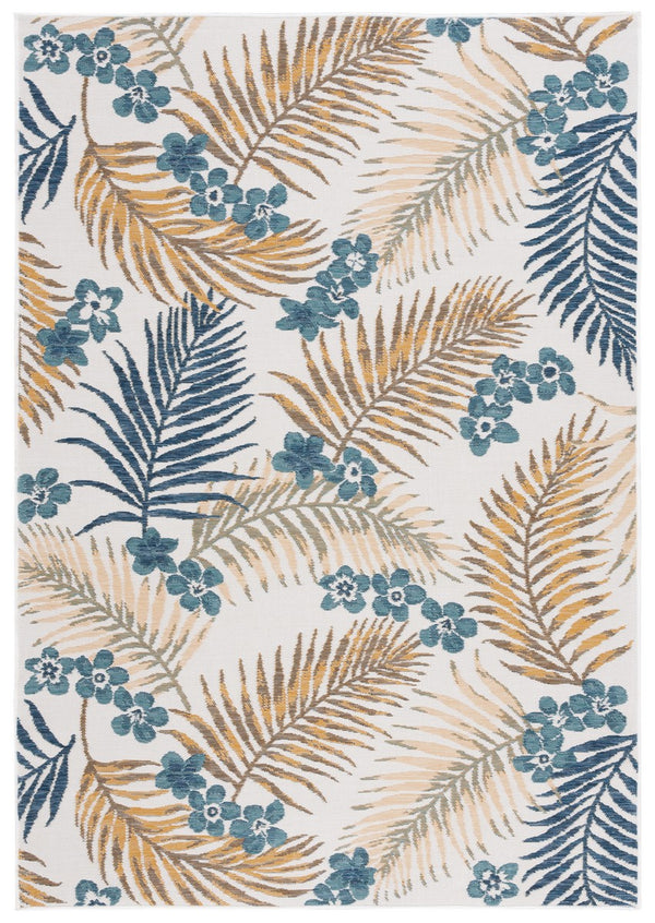 Safavieh Sunrise 675 Flatweave Indoor / Outdoor Rug Ivory / Blue Gold 8' x 10'
