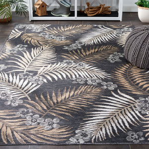 Safavieh Sunrise 675 Flatweave Indoor / Outdoor Rug Ivory / Grey Black 8' x 10'
