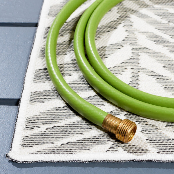 Safavieh Sunrise 675 Flatweave Indoor / Outdoor Rug Ivory / Grey Black 8' x 10'