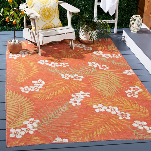 Safavieh Sunrise 675 Flatweave Indoor / Outdoor Rug Ivory / Rust Sage 8' x 10'