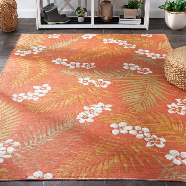 Safavieh Sunrise 675 Flatweave Indoor / Outdoor Rug Ivory / Rust Sage 8' x 10'