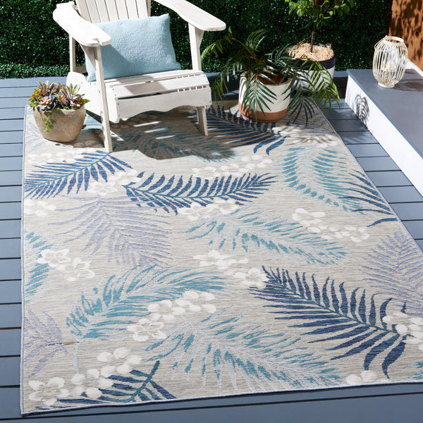 Safavieh Sunrise 675 Flatweave Indoor / Outdoor Rug Grey / Blue Ivory 8' x 10'