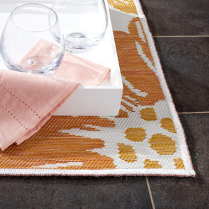 Safavieh Sunrise 689 Flatweave Indoor / Outdoor Rug Ivory / Rust Gold 8' x 10'