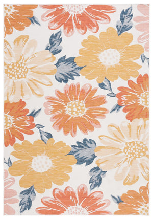 Safavieh Sunrise 689 Flatweave Indoor / Outdoor Rug Ivory / Rust Gold 8' x 10'