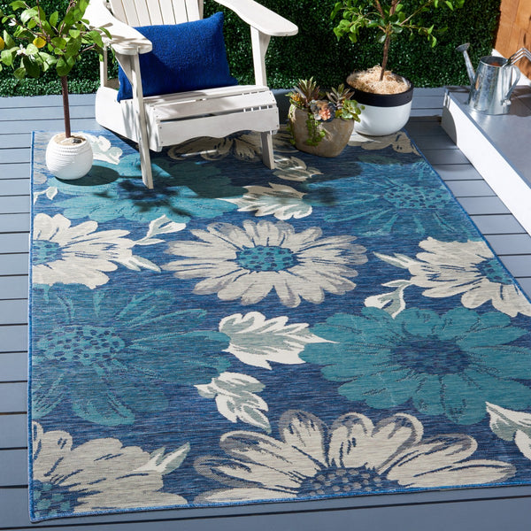 Safavieh Sunrise 689 Flatweave Indoor / Outdoor Rug Ivory / Blue Grey 8' x 10'