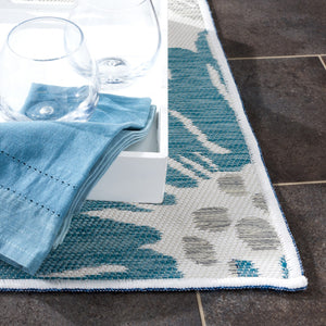 Safavieh Sunrise 689 Flatweave Indoor / Outdoor Rug Ivory / Blue Grey 8' x 10'