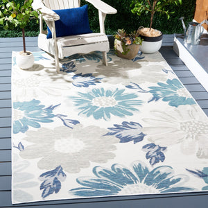 Safavieh Sunrise 689 Flatweave Indoor / Outdoor Rug Ivory / Blue Grey 8' x 10'