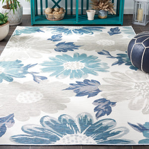 Safavieh Sunrise 689 Flatweave Indoor / Outdoor Rug Ivory / Blue Grey 8' x 10'