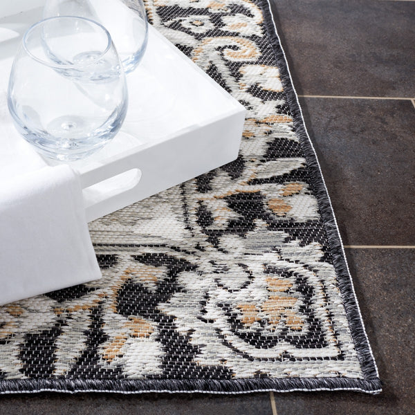 Safavieh Sunrise 696 Flatweave Indoor / Outdoor Rug Grey / Beige Black 8' x 10'