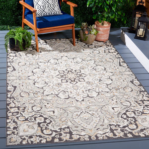 Safavieh Sunrise 696 Flatweave Indoor / Outdoor Rug Grey / Beige Black 8' x 10'