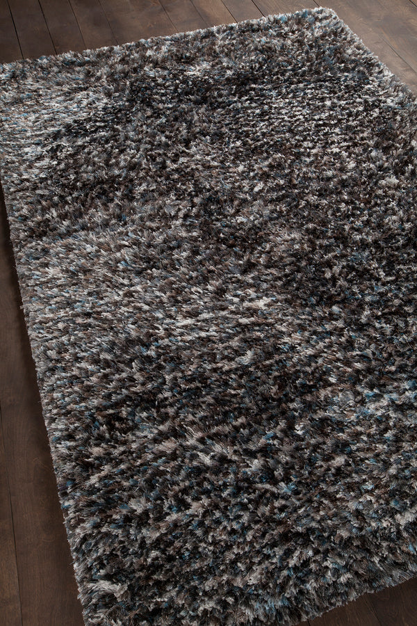 Chandra Rugs Supros 100% Polyester Hand-Woven Contemporary Rug Blue/Brown Multi 9' x 13'