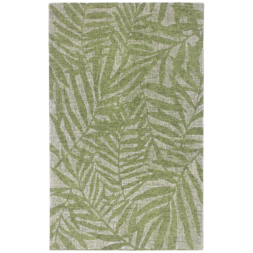 Trans-Ocean Liora Manne Savannah Olive Branches Contemporary Indoor Hand Tufted 100% Wool Pile Rug Green 8'3" x 11'6"