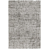 Trans-Ocean Liora Manne Savannah Grid Contemporary Indoor Hand Tufted 100% Wool Pile Rug Charcoal 8'3" x 11'6"