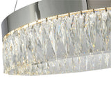 Bethel Chrome LED Chandelier in Stainless Steel & Crystal