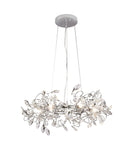 Bethel Chrome Chandelier in Metal & Crystal