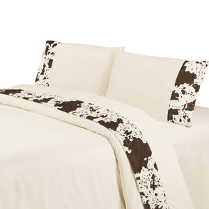 HiEnd Accents 350TC Cowhide Sheet Set SW3067-KG-CC Cream 100% cotton 108x102x0.2