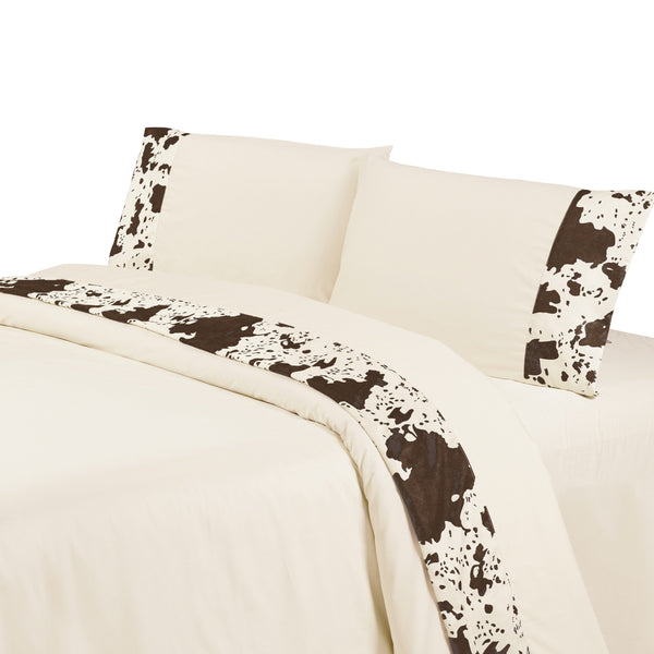 HiEnd Accents 350TC Cowhide Sheet Set SW3067-KG-CC Cream 100% cotton 108x102x0.2