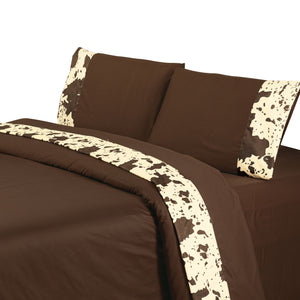 HiEnd Accents 350TC Cowhide Sheet Set SW3067-KG-CH Chocolate 100% cotton 108x102x0.2