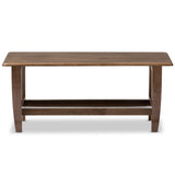 Pierce Mid-Century Modern Walnut Finished Brown Wood Coffee Table