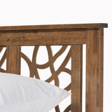 Baxton Studio Trina Contemporary Tree Branch Inspired Walnut Wood Queen Size Platform Bed 