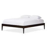 Bentley Mid-Century Modern Sold Wood Queen Size Bed Frame