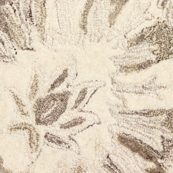 Trans-Ocean Liora Manne Hana Flora Classic Indoor Hand Tufted 100% Wool Rug Natural 8'3" x 11'6"