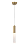 Bethel Gold LED Pendant in Stainless Steel & Glass