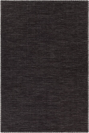 Chandra Rugs Sybil 100% Cotton Hand-Woven Reversible Cotton Rug Black 9' x 13'