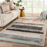 Jaipur Living Parallel Handmade Geometric Gray/ Pink Area Rug (9'X13')