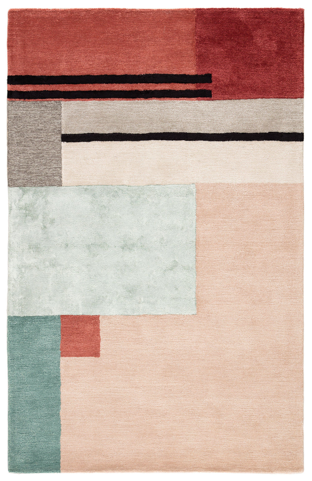 Jaipur Living Segment Handmade Geometric Pink/ Red Area Rug (9'X13')