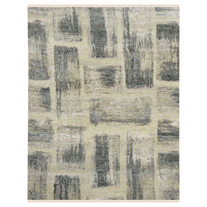 AMER Rugs Synergy SYN-41 Hand-Knotted Abstract Modern & Contemporary Area Rug Gray 10' x 14'