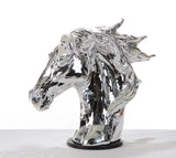 SZ0002 Modern Silver Horse Head Sculpture