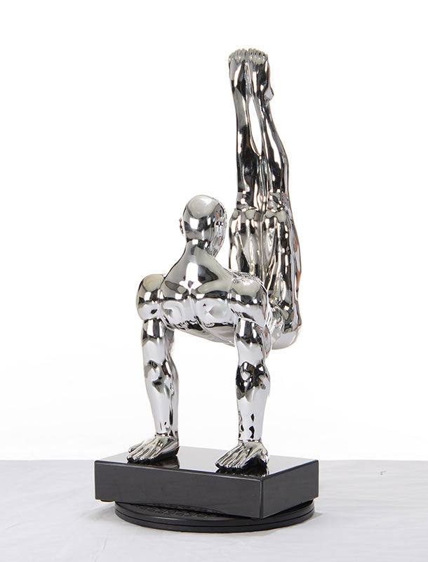 VIG Furniture Modrest SZ0173 - Modern Silver Gymnast-B Sculpture VGTHSZ0173-SLV