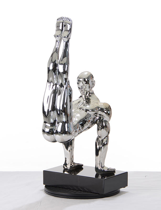 VIG Furniture Modrest SZ0173 - Modern Silver Gymnast-B Sculpture VGTHSZ0173-SLV