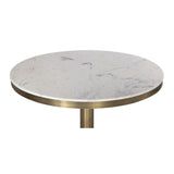 Union Home Shay Round Dining Table Antique Brass Mild Steel & Marble